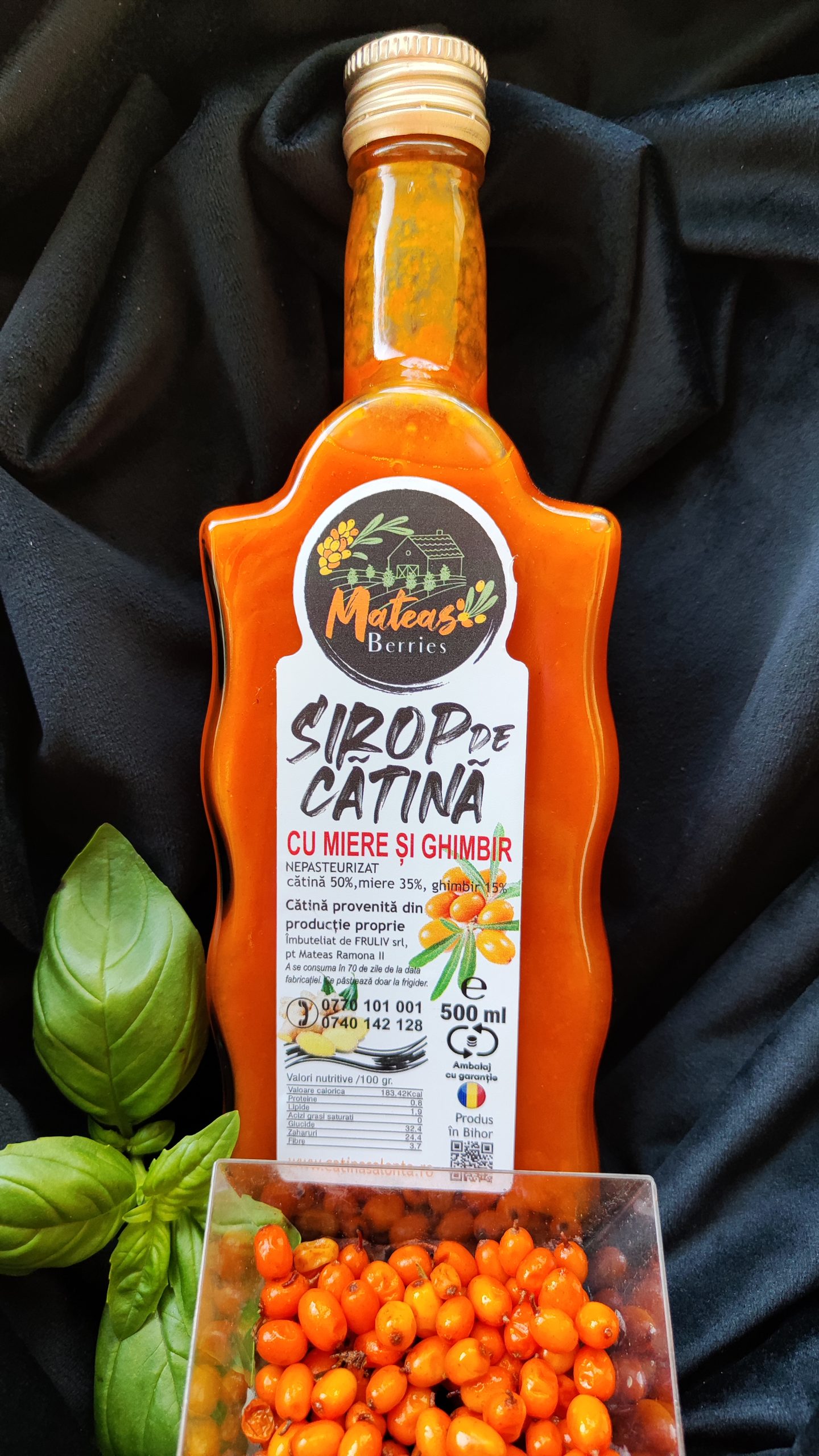 Sirop de catina cu miere de albine si ghimbir